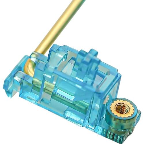 Transparent Blue Gold Plated Pcb Screw in V2 Stabilizer for Custom Mechanical Keyboard gh60 xd64 xd84 6.25x 2x 7x xd96 xd87