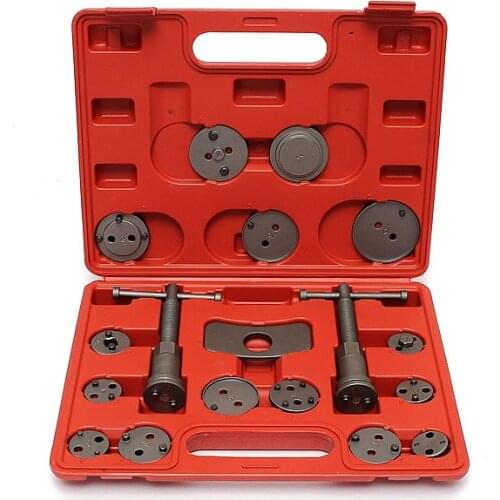 18Pc Carbon Steel Car Disc Brake Caliper Wind Back Brake Piston Pad Rewind Tool Set For Most Automobiles Garage Repair Tools