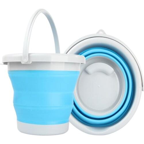 Outdoor Folding Bucket Fishing Art Loaded Car Wash Bucket Portable Lightweight Live Fish Silicone Household Storage Bucket