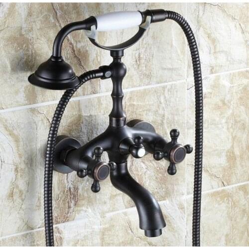 Bathtub Faucets Wall Mounted Oil Rubbed Bronze Bathtub Faucet With Hand Shower Bathroom Bath Shower Faucets ztf041