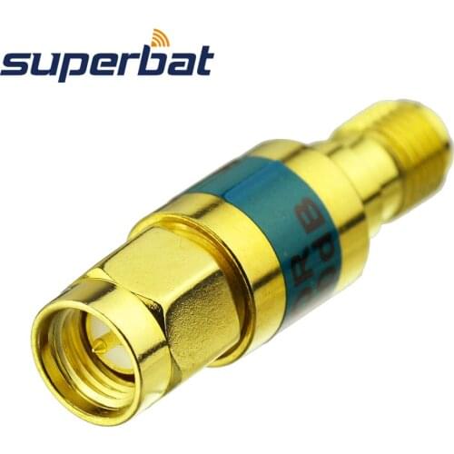 Superbat Gold 2W 0-6GHz SMA-JK Fixed Female RF Fixed Attenuator