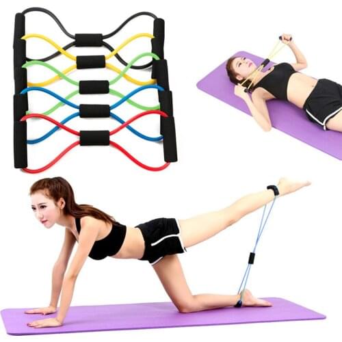 Yoga Fitness Elastic Bands Gym Fitness Equipment Stretch Bands Back Stretching Training Workout Bands Tension Rope For Sports