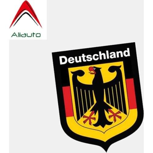 Aliauto Fashion Car Sticker German Shield Deutschland Flag Vinyl Decal Cover Scratches for Hyundai Tucson Suzuki Sx4,11cm*8cm