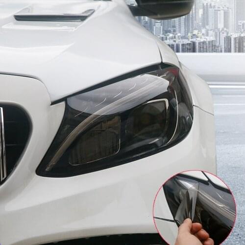 1M*30CM Transparent Light Black Chameleon Car Tint Lighthouse Tail Light Headlights Fog Vinyl Smoke Film Foil Sticker Cover
