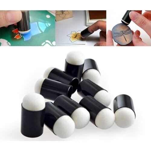 10PCS Fingers Painting Drawing Sponge Craft Tools Finger Sponge Daubers Paint By Number Paint By Number Pens & Brushes