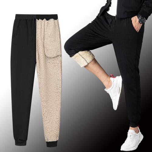 2020 Autumn Fleece Jogger Mens Pants Sports Loose Trousers Male Winter Warm Velvet Sweatpants Harem Tracksuit Plus Size 7XL