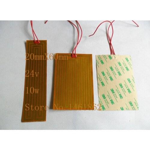 24V 10W element heating Print PI film polyimide heater heat rubber electric flexible oil heated bad heating pad Industrial Heat