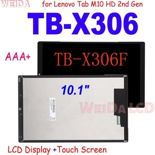AAA+ New 10.1" For Lenovo Tab M10 HD 2nd Gen TB-X306 TB-X306F X306 LCD Display Touch Screen Digitizer Assembly for TB-X306 LCD