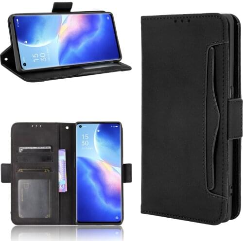 For Oppo Find X3 Neo Case 6.55" Multi-function card slot Leather Book Flip Design Wallet Cover For Oppo Find X3 Neo CPH2207 Case