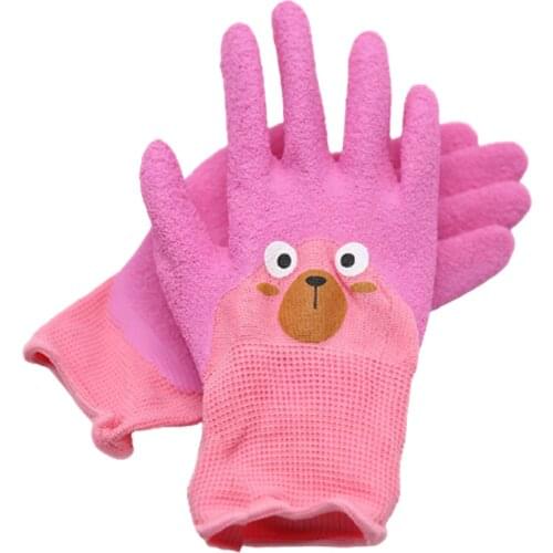 Children Gardening Gloves Multipurpose Reusable Waterproof Protective Gloves for Outdoor Courtyard DIY Project JDH88