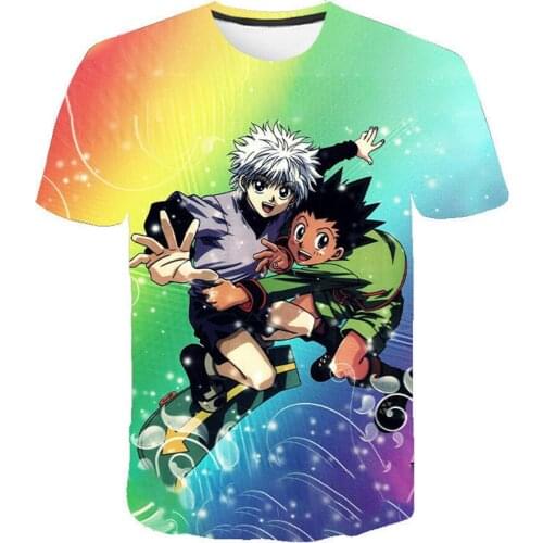 Hunter X Hunter Anime 3D Print T-shirt For Men Women Summer Streetwear Sport Casual T Shirt Boys Girls Hip Hop Tees Tops
