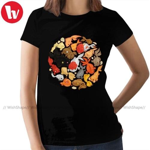 Goldfish T-Shirt For The Love Of Goldfish T Shirt Purple 100 Cotton Women tshirt Plus Size Ladies Tee Shirt