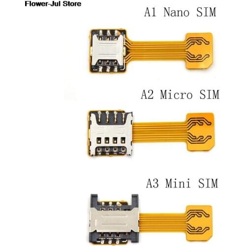 Hybrid Double Dual Sim Card Adapter Micro SD Nano Sim Extension Adapter For Xiaomi/Redmi For Samsung/Huawei High Quality
