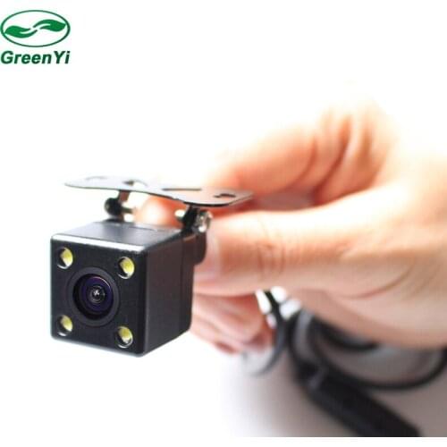 GreenYi Waterproof 4 LED Night Vision Car CCD Rear View Camera Reverse Camera With 3 Glass Lens For Auto Parking Monitor