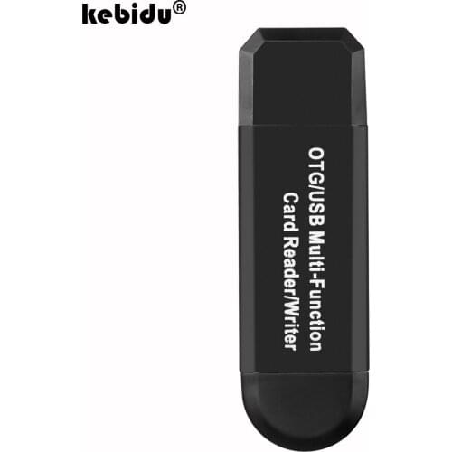Kebidu 3 in 1 Multi-function USB 2.0 OTG Smart Card Reader Support Micro SD Card TF Card Reader Adapter Cable For Mac PC Laptop