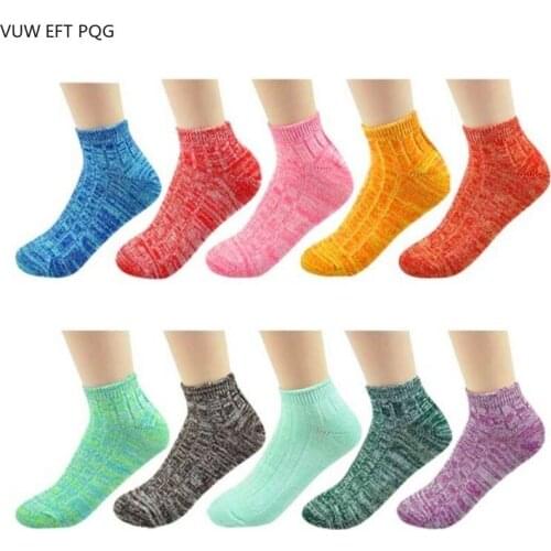 Summer and autumn Harajuku retro Sen thick line knit ladies socks national wind white cotton short tube wool boat socks