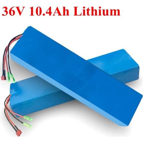 Customize 36v 10.4ah Lithium Ion Battery 10ah Li Ion Battery BMS for 500W 350w Bike Wheelbarrow Scooter + 2A Charger