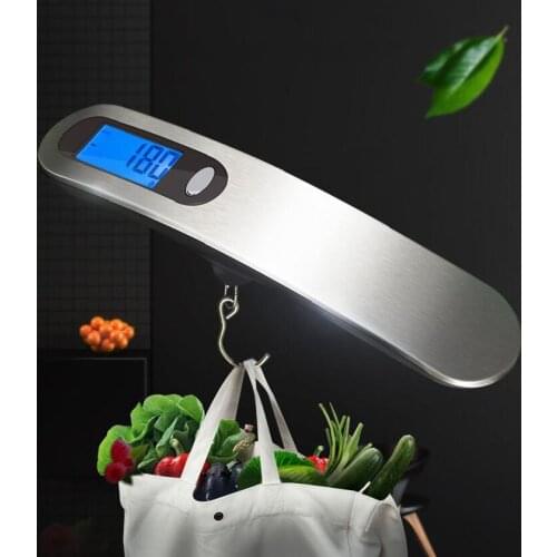 50kg Multi-Function Electronic Scale Portable LCD Digital Hanging Portable Scale Luggage Express Parcel Weight Luggage Scale