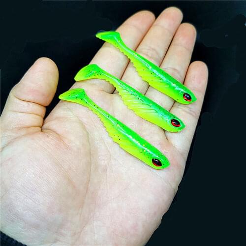 5PCS/bag Winter Fishing Swim Soft Bait70mm Artificial Silica gel Bait Minnow Crankbait Wobbler Fish Lure Jig Pike Fishing tackle