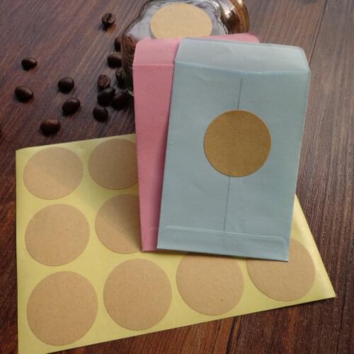 Wholesale 120pcs/Lot 50MM Kraft Paper Blank Diy Hand Made Label Sticker Free Shipping