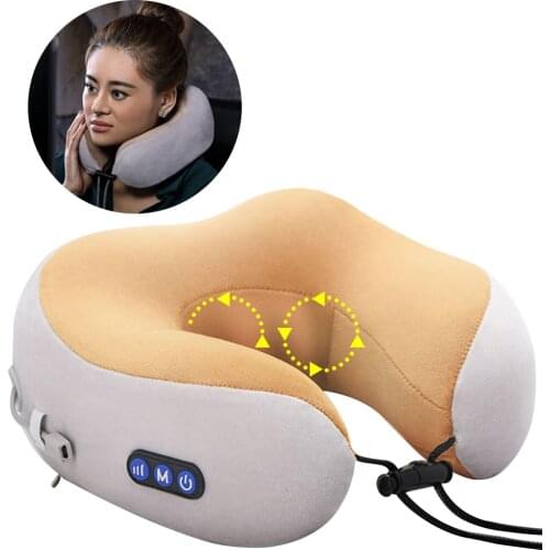 Electric Neck Massager U shaped Pillow Multifunctional Portable Shoulder Cervical Massager Outdoor Home Car Relaxing Massage