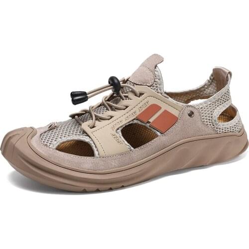 Sandals sale hot men slippers breathable mens shoes beach size 39 for s casual male sandal