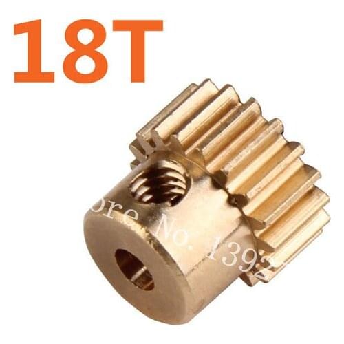 HSP Motor Gear (18T) 11120 Metal Copper Parts For 1/10 Electric Monster Truck Truggy 94111 BRONTOSAURUS TRIBESHEAD TRIBESHEAD