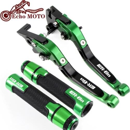 Motorcycle Brake Clutch Levers Handlebar Hand Grips Ends For Kawasaki ER6N ER-6N 2009 2010 2011 2012 2013 2014 2015 2016 2017