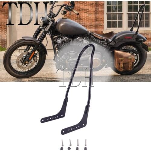 Tall Motorcycle Sissy Bar Rear Passenger Backrest Bobber Sissybar For Harley Softail Fat Bob Street Bob Breakout Low Rider 18-20