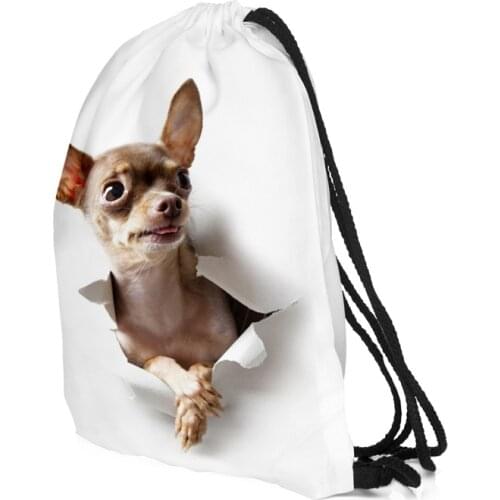 Bag Women Backpack Drawstring 3D Printing Alpaca men daily Casual Girls Mochila pocket rope bags Womens shoulder bag new