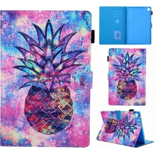 Smart Tablet Shell for Samsung Galaxy Tab S5e Case T720 T725 10.5" Cartoon PU Leather Wallet Clip Sleep/Wake Up Stand Cover+Pen