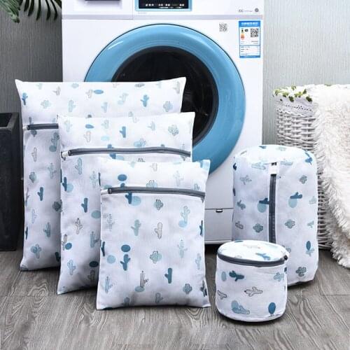 Japanese Embroidered Laundry Bag Thickened Bra Underwear Wash Mesh Bag Travel Clothes Storage Organizer Cleaning Supplies