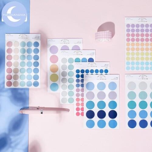 YueGuangXia 7 Designs 3Pcs Ins Spot PET Sticker Scrapbooking Planner Laptop Japanese Cycle Cool Doodling Decorative Stationery