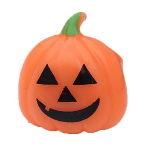1 Pcs Glowing Ring Halloween Night Pumpkin Lantern Luminous Ring Party Accessories Creative Fun Fast Delivery