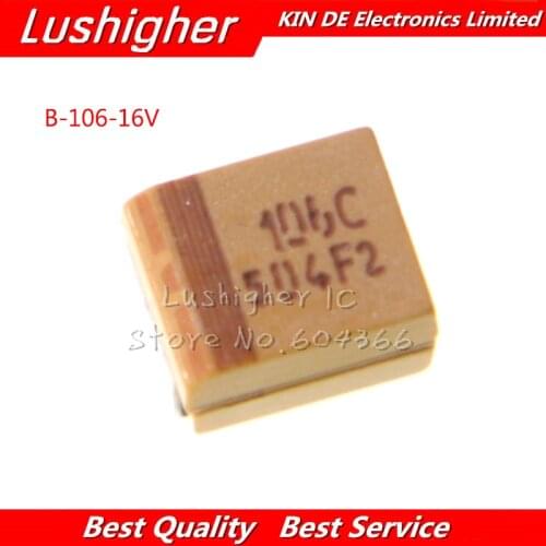 10pcs CASE B 10uF 16V 106C 106 3528 Tantalum Capacitor