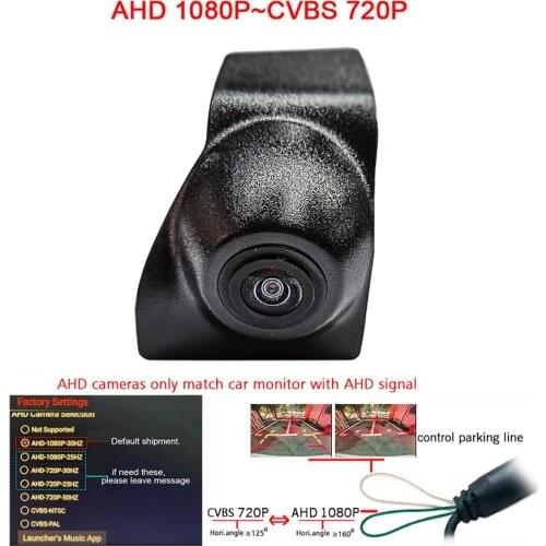 180deg CCD HD car front view camera for BMW 1 series 2 series BMW X2 2019 front grille camera Front positive Camera wide angle