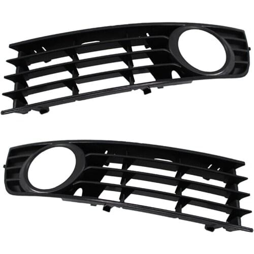 2Pcs Front Fog Light Lamp Grille Left and Right Car Light Grille for - A4 B6 Sedan Avant Quattro 2001 - 2005