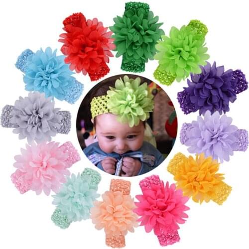 50/100pcs Chiffon Flowers Pet Dog Bowties Puppy Dog Elastic Headbands Collar Pet Dog Grooming Accessories