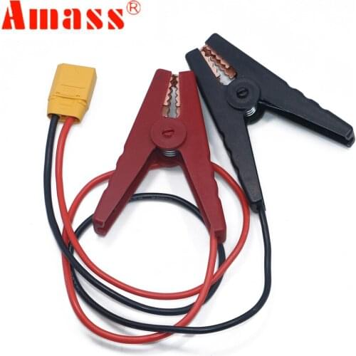 Amass 30CM XT90H Male Plug to Alligator Clip Line Large Current 14AWG Cable Copper Full Insulation Crocodile Clip Cable