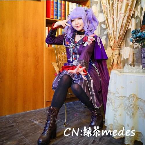 Bang Dream! Udagawa Ako Roselia 3th live Cosplay Costume Anime Dresses Christmas Halloween Free shipping CG419