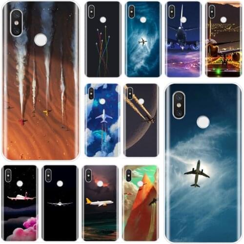 Aircraft Airplane fly travel cloud Plane Customer Cover TPU Phone Case For xiaomi 4 4S 5 5S PLUS 5C 6 6X 8 8SE 8lite 9 9SE MAX 2