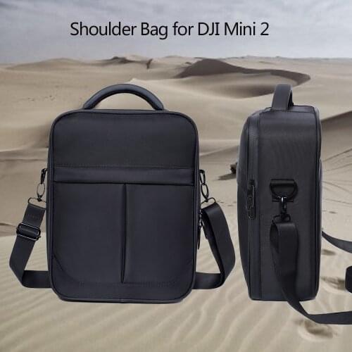 For DJI Mavic Mini 2 Black Shoulder Bags Handbag Crossbody Bag Travel Protection Carrying Case Anti-vibration Drone Accessory