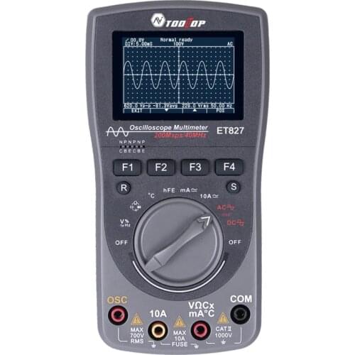 2in1 Digital 40MHz 200Msps/S Oscilloscope 6000Counts True RMS AUTO Multimeter Analog Grap Waveform Tool PK 2d42 pk 2c42