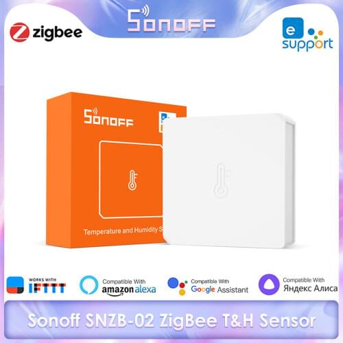 SONOFF SNZB-02 ZigBee Temperature And Humidity Sensor Smart Air Pressure Humidity Environment Sensor Work With Alexa Ewelink APP