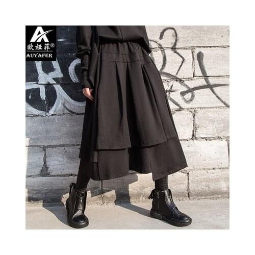 Long a-line skirt pleated skirt in new slimming half-length skirt in Europe and America