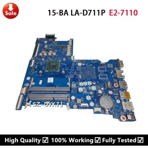 For HP 255 G5 15-BA Laptop Motherboard BDL51 LA-D711P 858589-601 858589-001 860355-001 860355-501 MAIN BOARD E2-7110