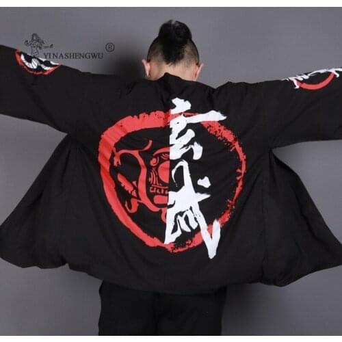 Japanese Style Kimono Costumes Samurai Clothes Japan Blouse Yukata Haori Chinese Men Traditional Coat Male Asian Print Cardigan