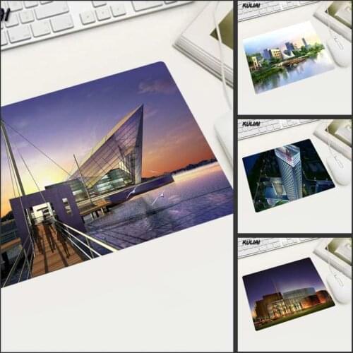 XGZ 3d Print Design Architecture Wallpaper Mouse Pad Rubber Surface Smooth and Fast for Office Home Computer Laptop Mouse Mat
