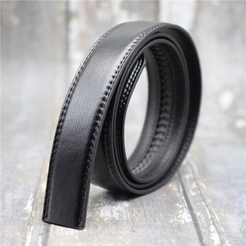 PU Leather Belt for Men Black/coffee Quality Male Strap 3.5CM Width Trouser Belt No Buckle Men Belt Suit for Automatic Buckle