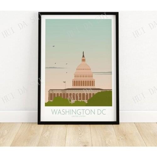 Washington DC Wall Art Print | Wall Art | Travel Poster | Artwork | Art Print Gift Idea